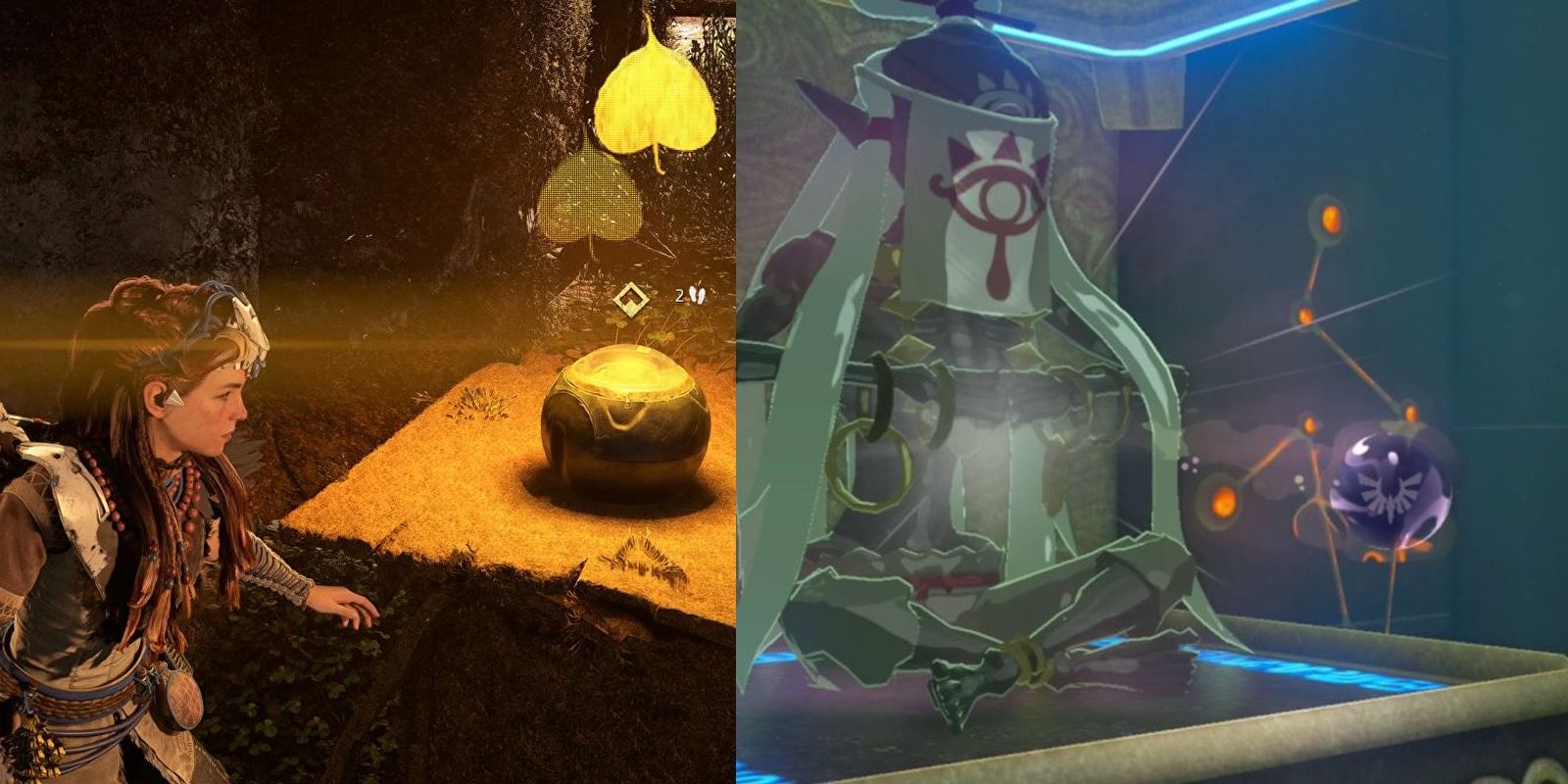 Every Way Horizon Forbidden West’s Ruins Are Similar to BOTW’s Shrines Ornament and Spirit Orb