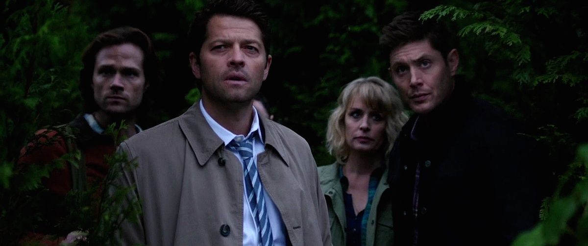 Stuck In the Middle With You and Me Castiel and The Winchesters in the forest