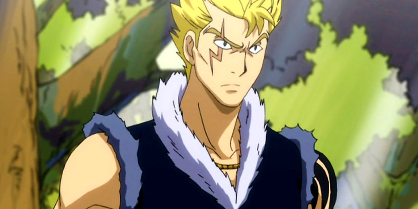 Laxus Dreyar frowning in Fairy Tail