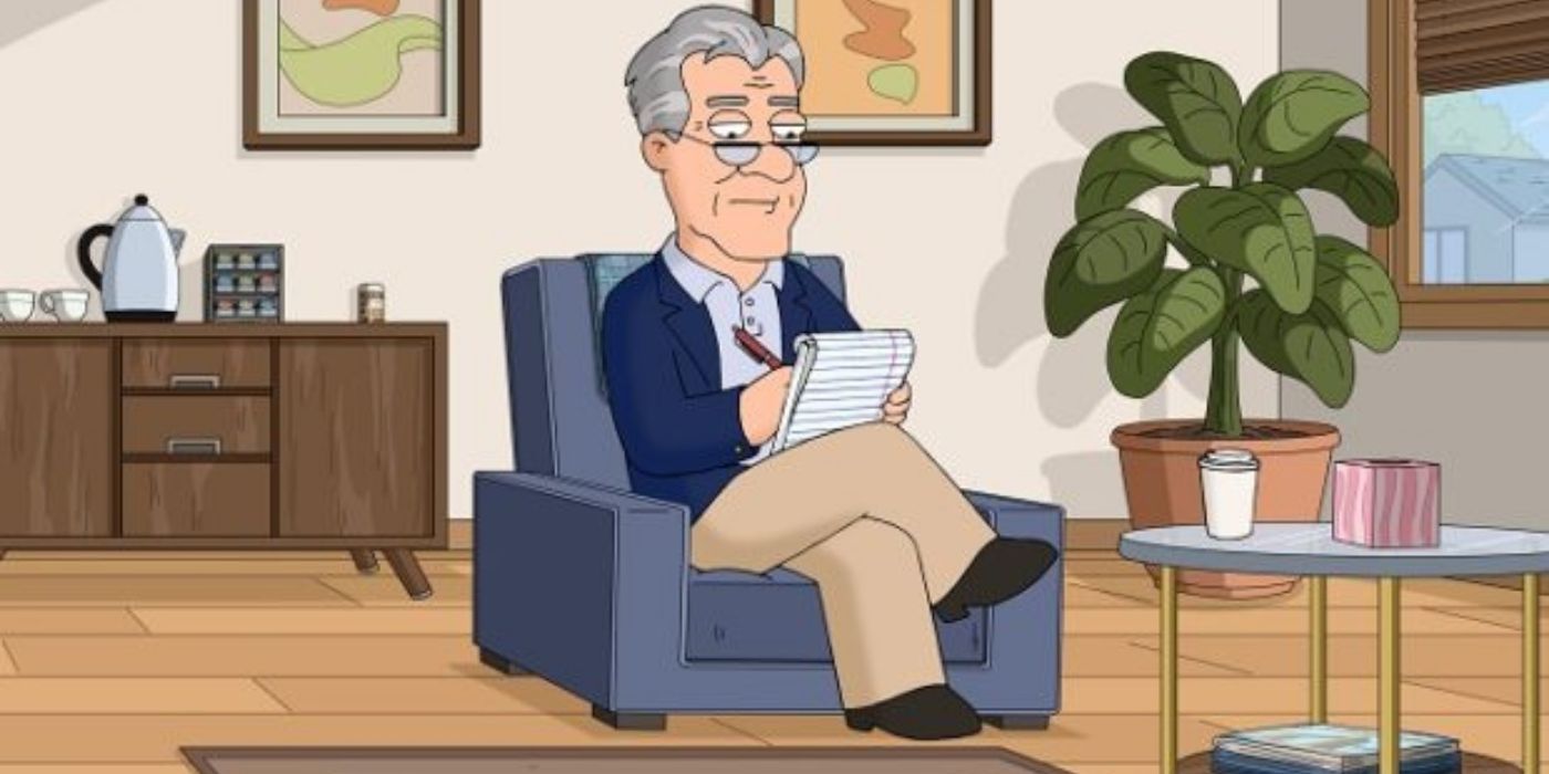 Dr Pritchfield on his couch in Family Guy
