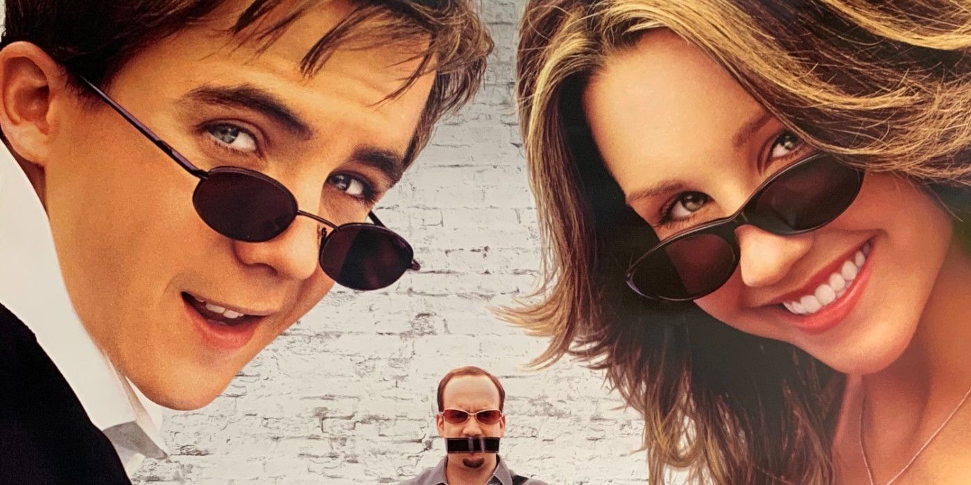 Frankie Munez and Amanda Bynes have Paul Giamati tied up on poster for Big Fat Liar