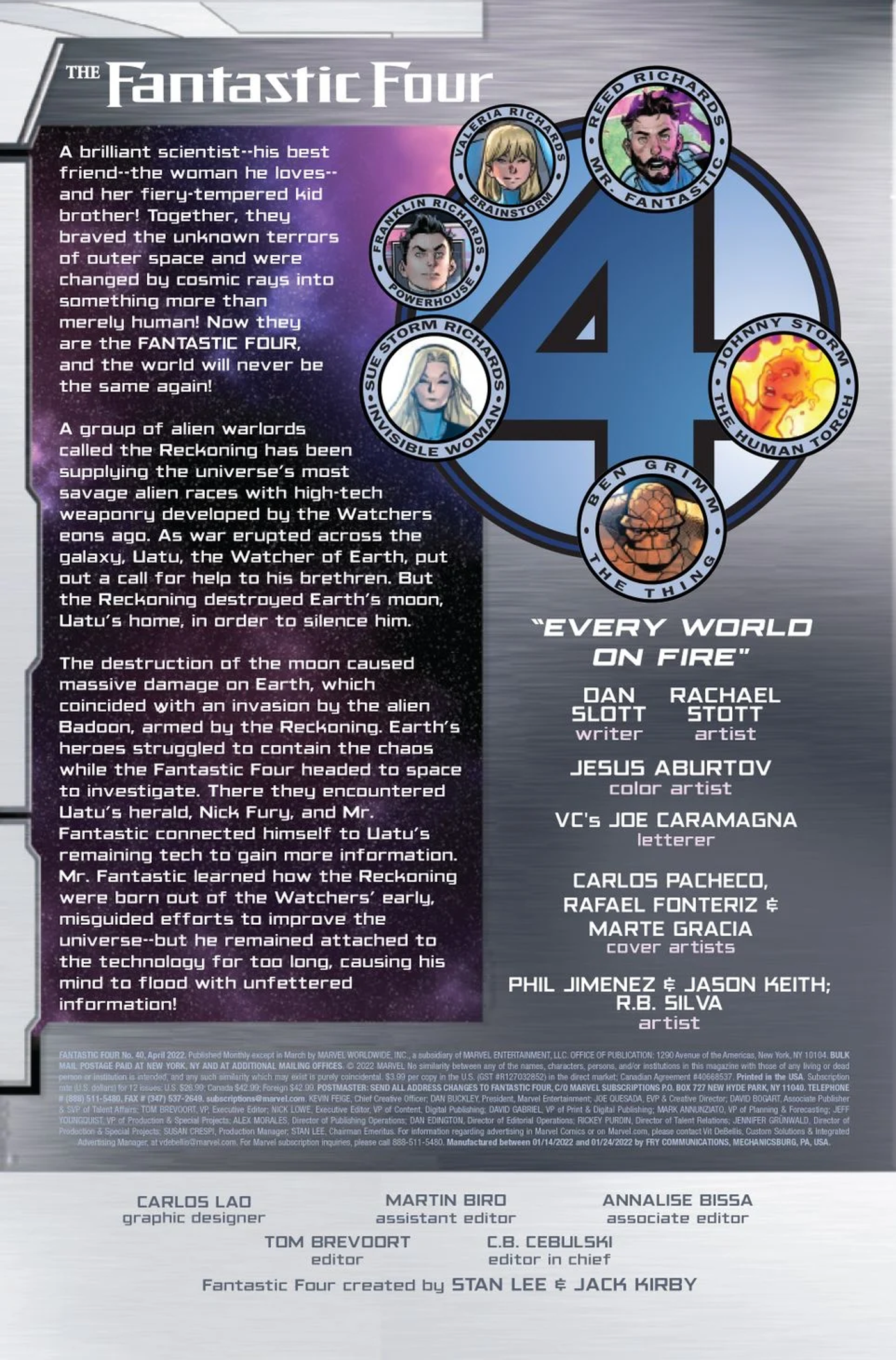 Fantastic Four 40 preview credits