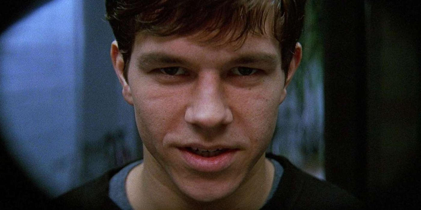 David McCall (Mark Wahlberg) stares menacingly at the camera in Fear (1996).