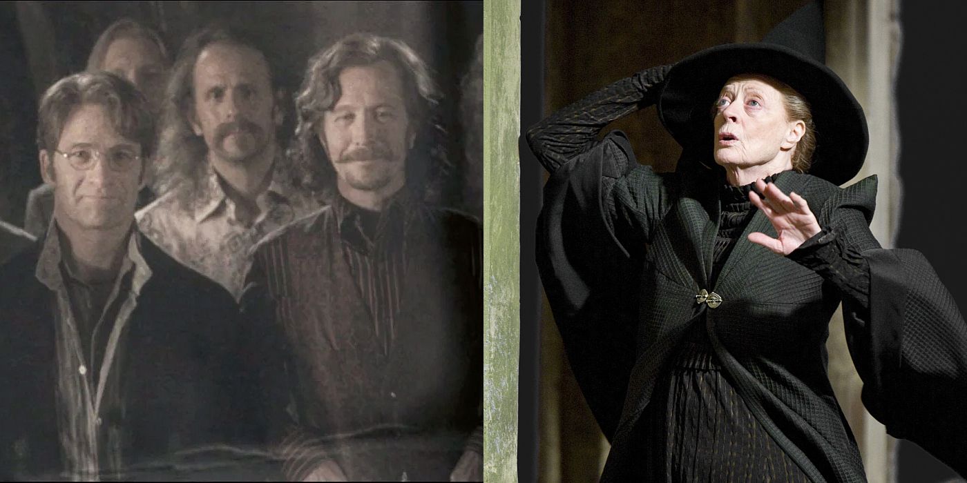 James and Sirius in the Order of the Phoenix, and McGonagall stares up at the sky