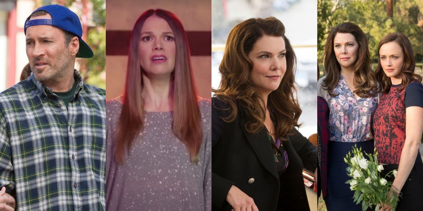Four split images of Gilmore Girls characters in the reboot