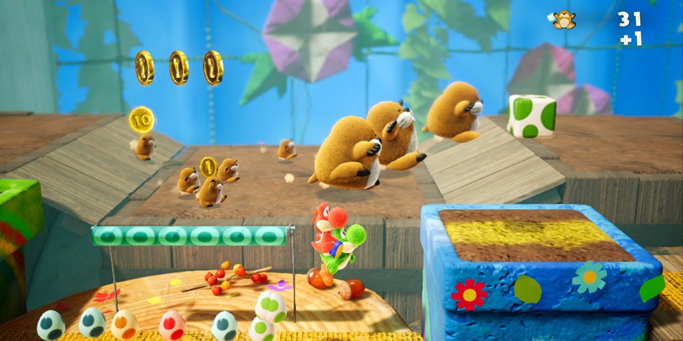 Gameplay in Yoshis Crafted World