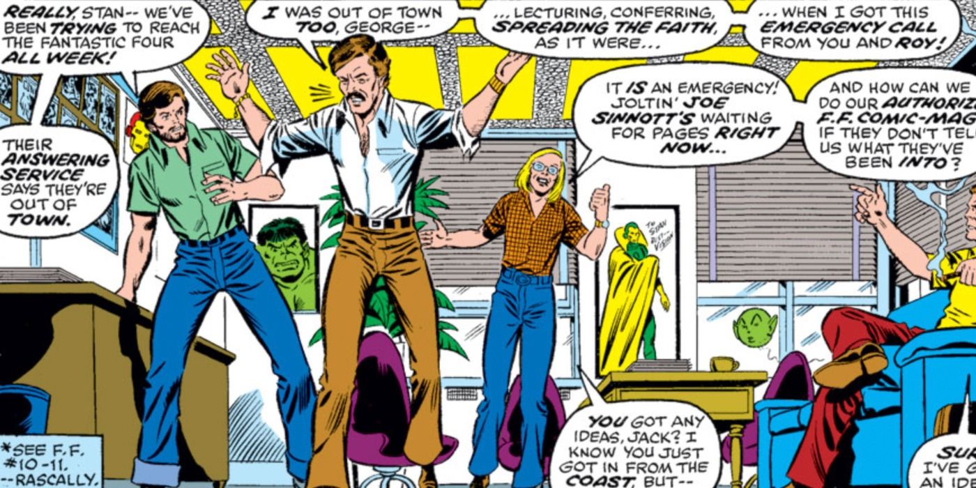 George Perez and Stan Lee appear in Fantastic Four comics.
