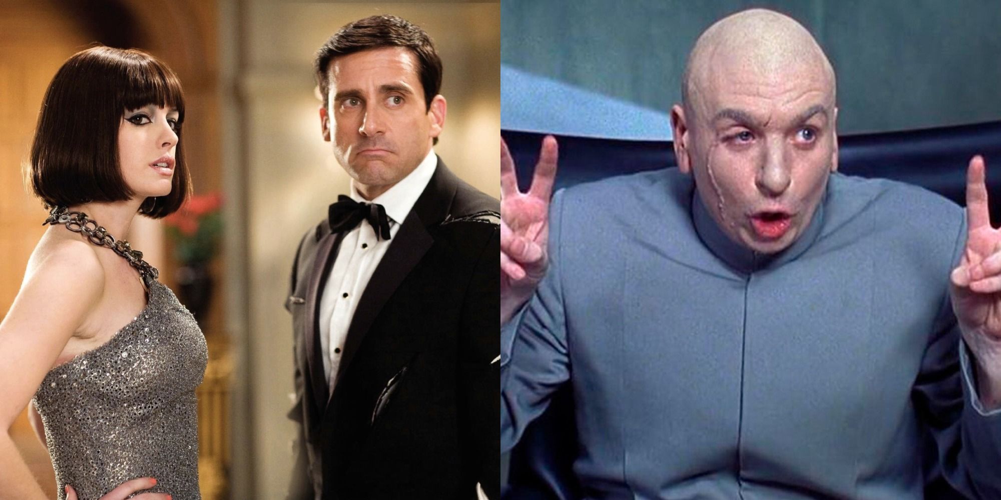 Split image showing Agents 99 and 86 in Get Smart and Dr. Evil in Austin Powers