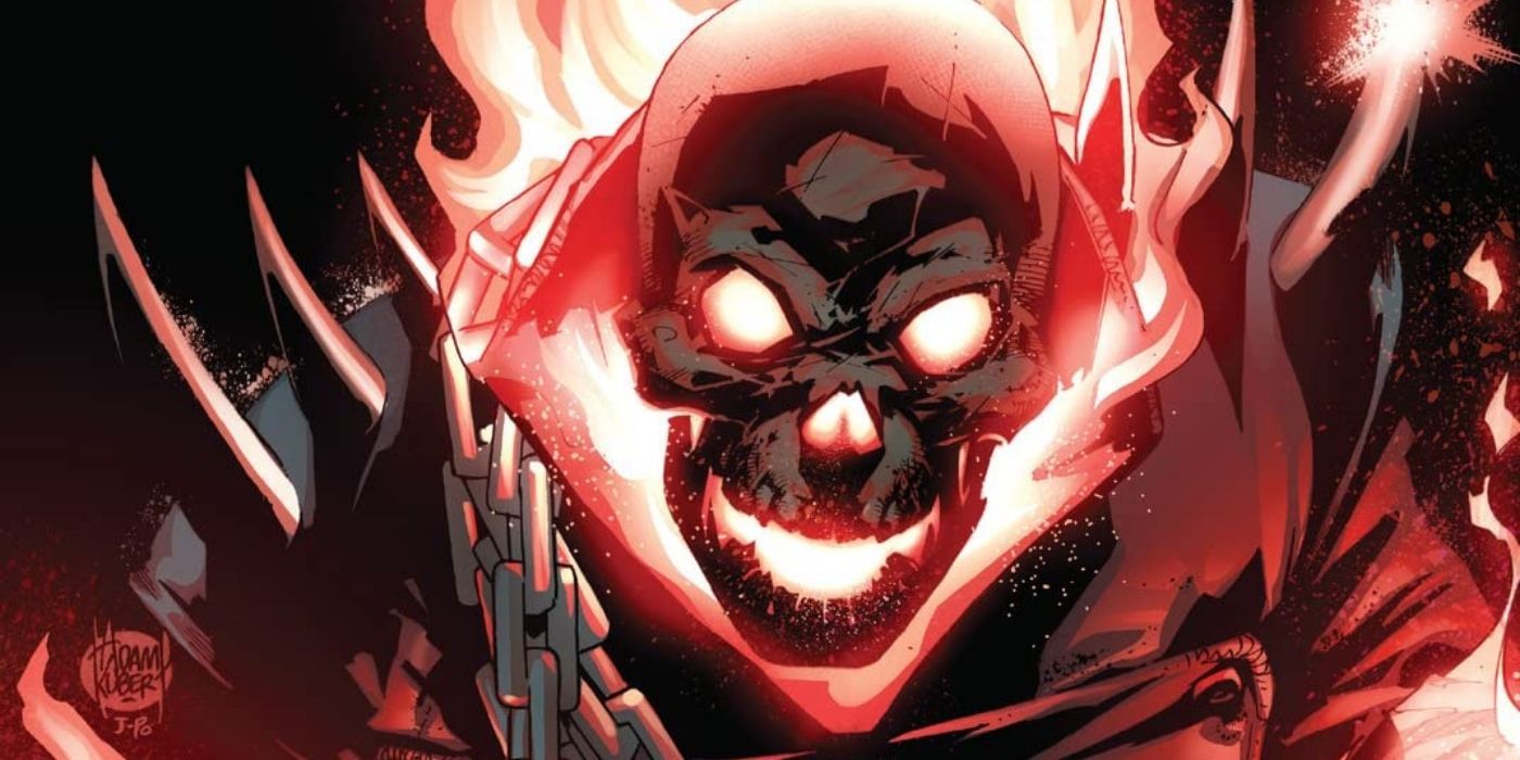 A clsoe-up of Ghost Rider in Ghost Rider Fear Itself