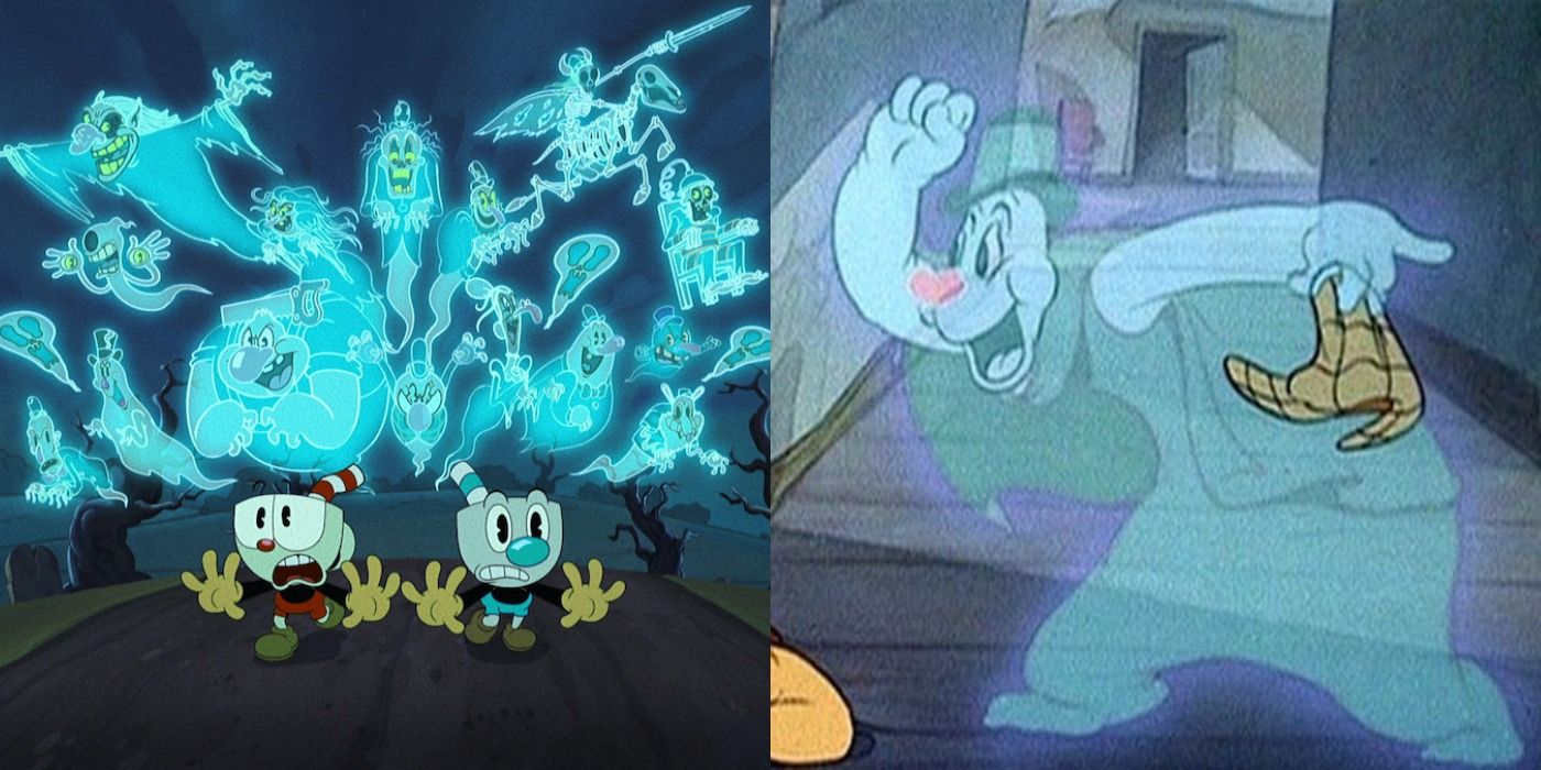 Ghosts in both Disney and Cuphead look similar