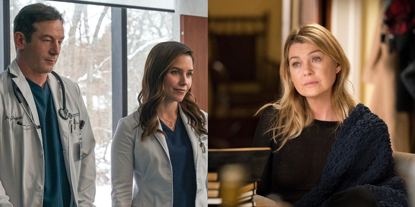 Split image of Rob and Sam on Good Sam and Meredith on Grey&rsquo;s Anatomy