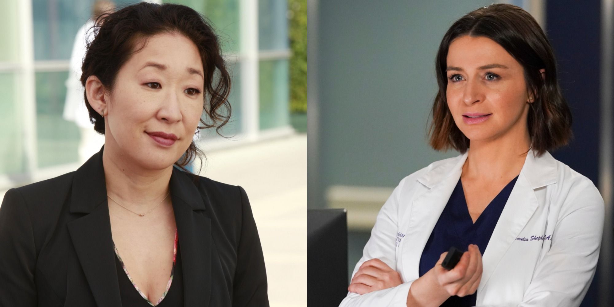 Split image showing Cristina and Amelia in Grey&rsquo;s Anatomy