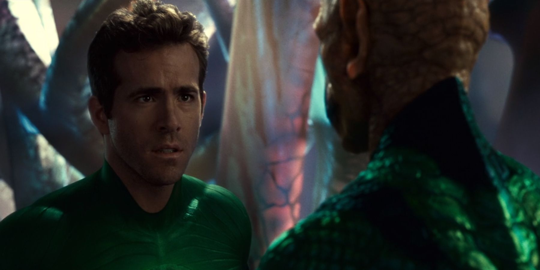 Hal Jordan meeting Tomar-Re in Oa in Green Lantern 2011