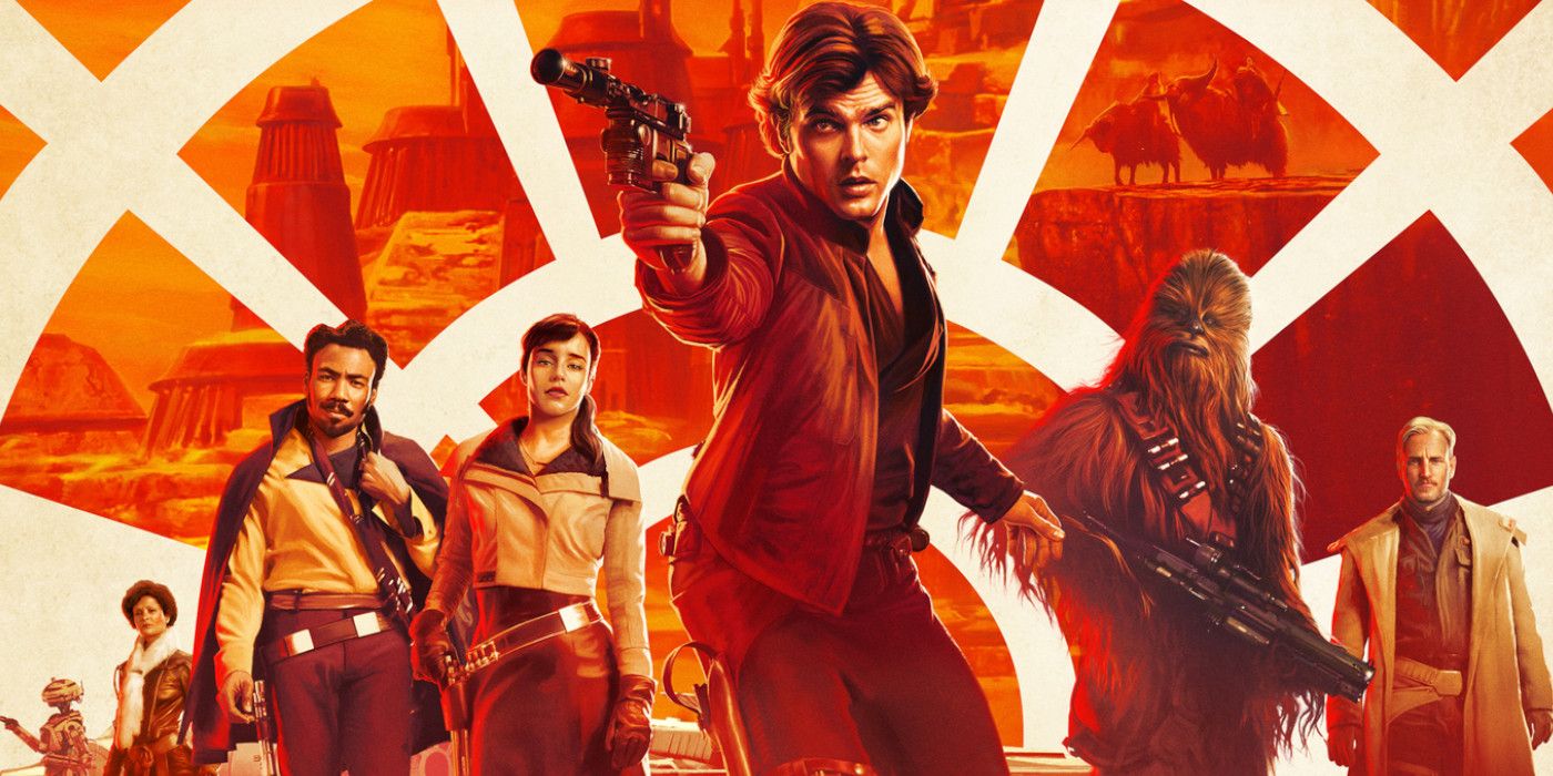 Cast of Solo A Star Wars Story on poster