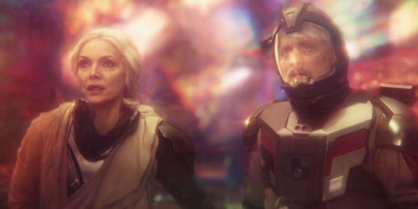 Hank Pym and Janet Van Dyne in the Quantum Realm.