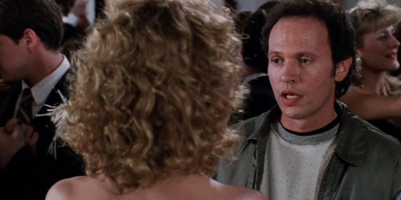 Harry talks to Sally at a party in When Harry Met Sally