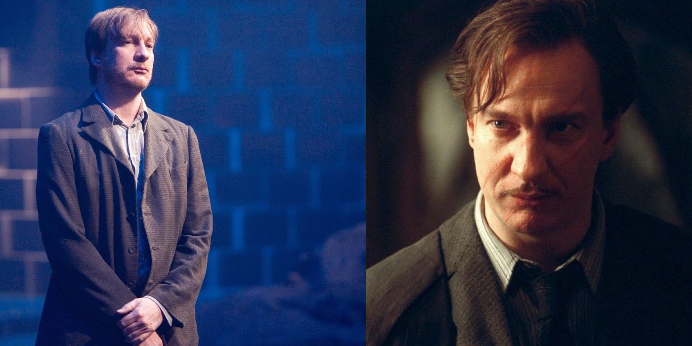 Remus standing in bluetinted room, and Remus closeup
