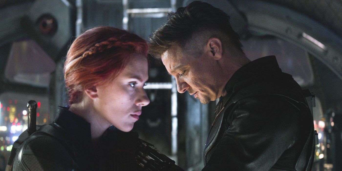Hawkeye talking to Black Widow on the helicarrier.