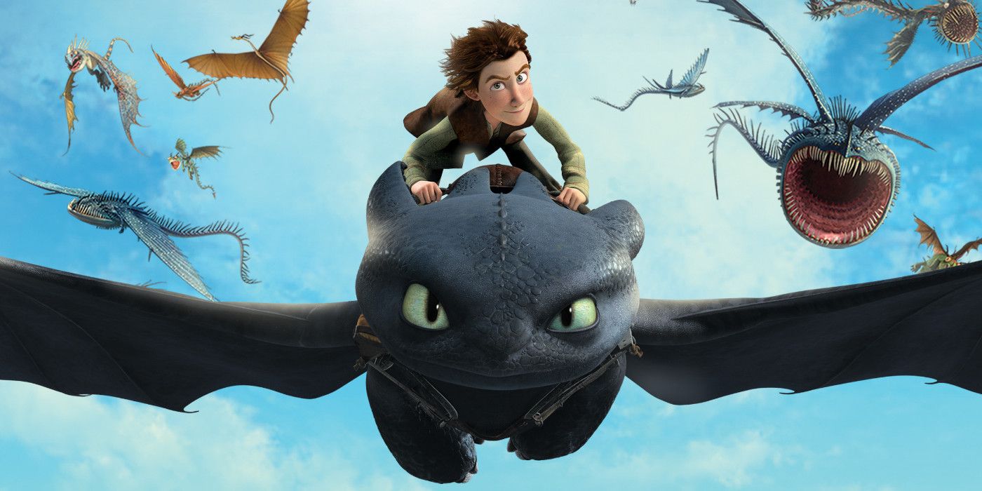 Hiccup and Toothless with other Dragons in Dreamworks Dragons