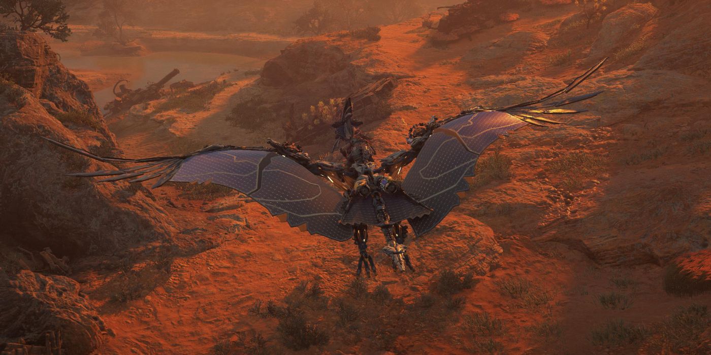 Clearing Side Quests Take Less Time in Horizon Forbidden West When Using a Flying Mount