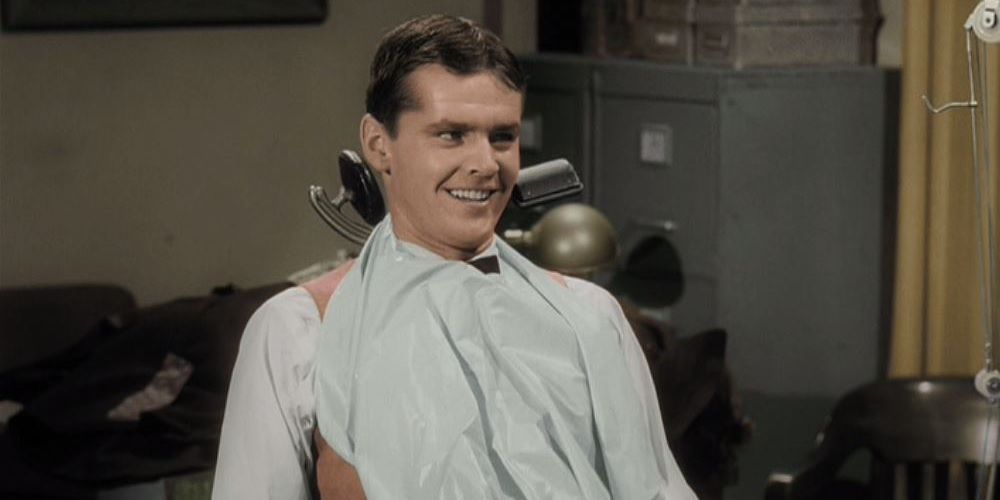 Jack Nicholson in a dentist's office in The Little Shop of Horrors