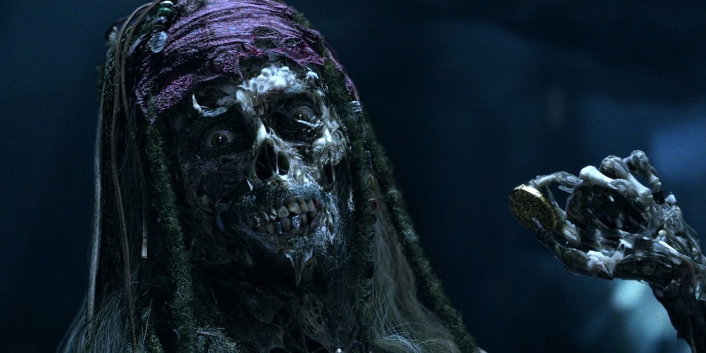 Jack Sparrow as a Skeleton in Curse of the Black Pearl