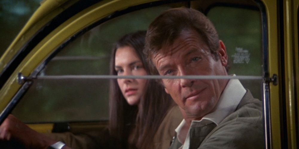 James Bond drives a car in For Your Eyes Only