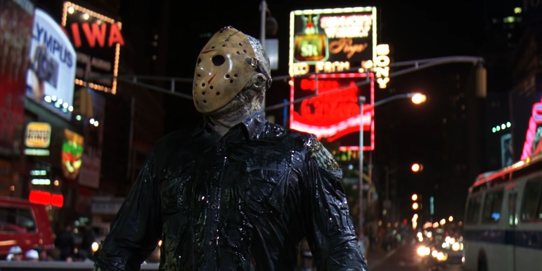Jason Voorhees admiring Times Square in Friday The 13th Part VIII Jason Takes Manhattan