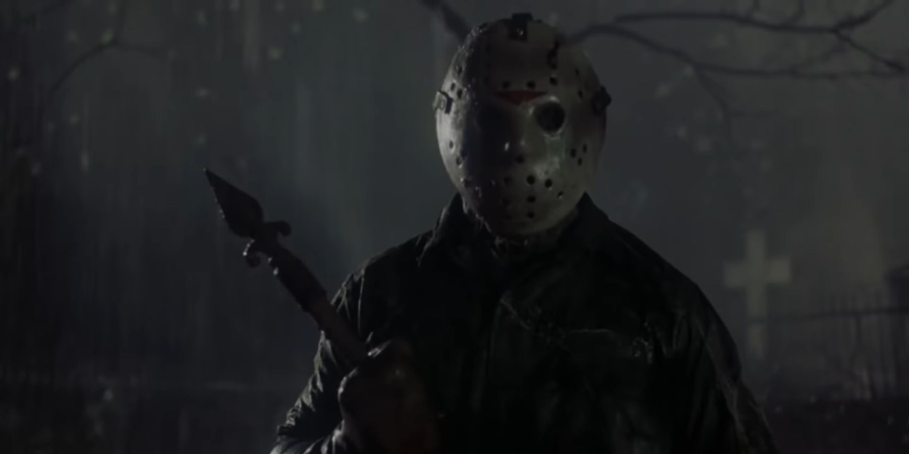 Jason Voorhees with a spear in Friday The 13th Part VI Jason Lives