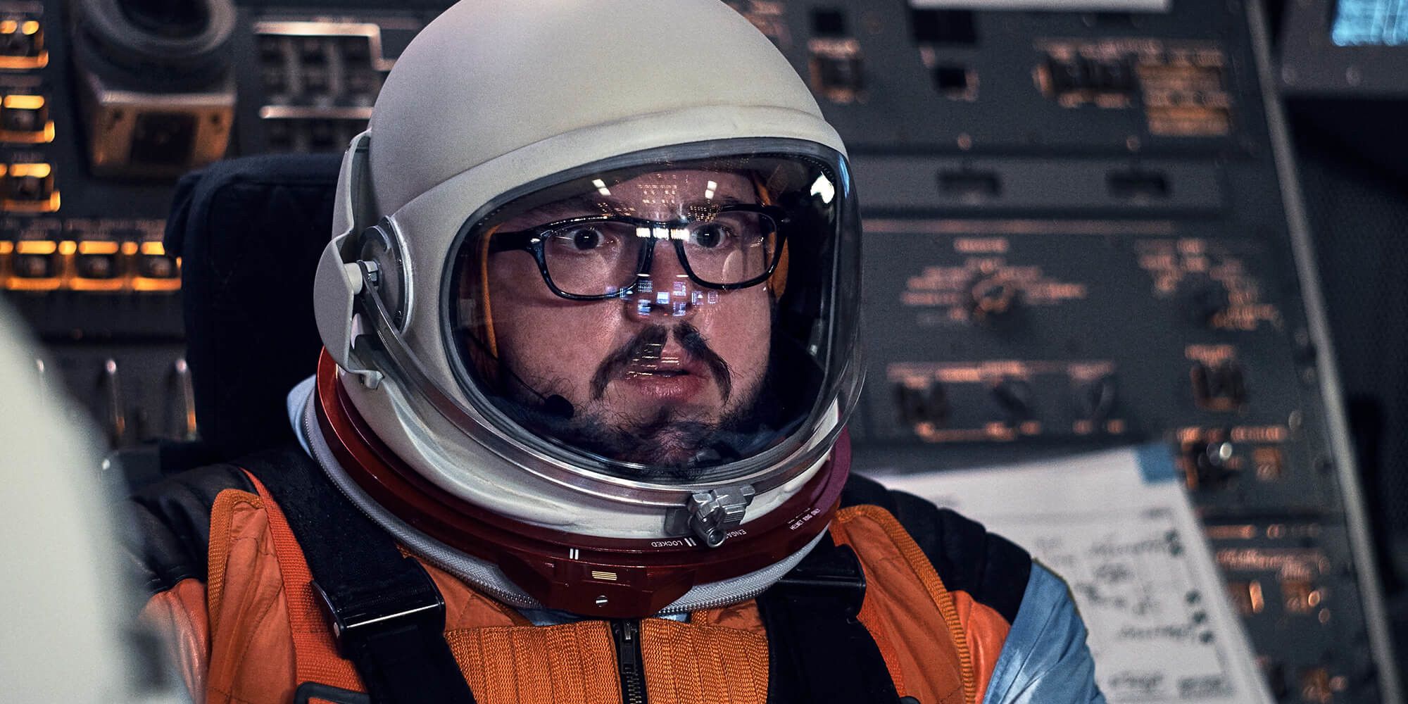 John Bradley in a spacesuit in Moonfall