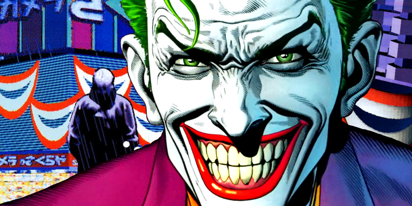 An image of the Joker smiling in the DC comics