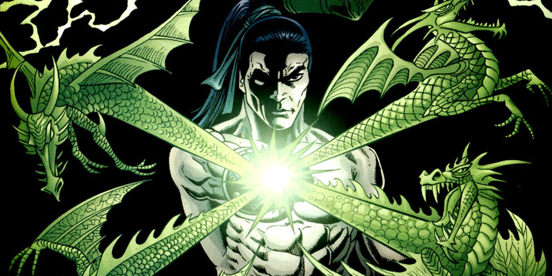 Jong Li forming dragon constructs from the Power Ring in Green Lantern Dragon Lord