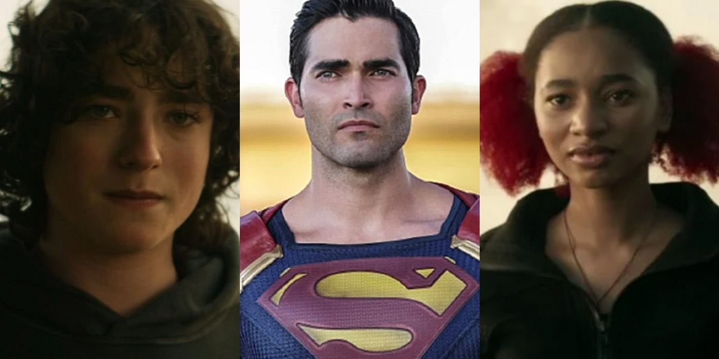 A split image depicts Jordan, Superman, and Natalie in Superman &amp; Lois