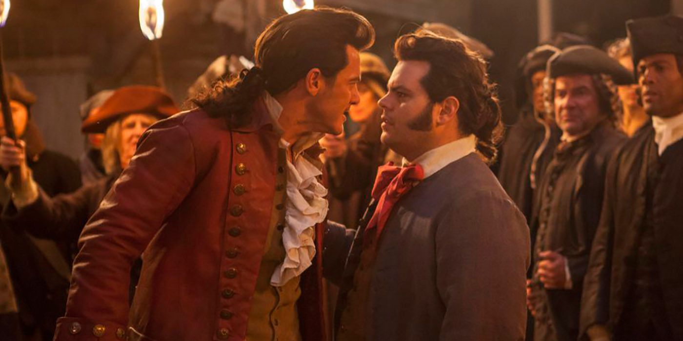 Josh Gad and Luke Evans in Beauty and the Beast
