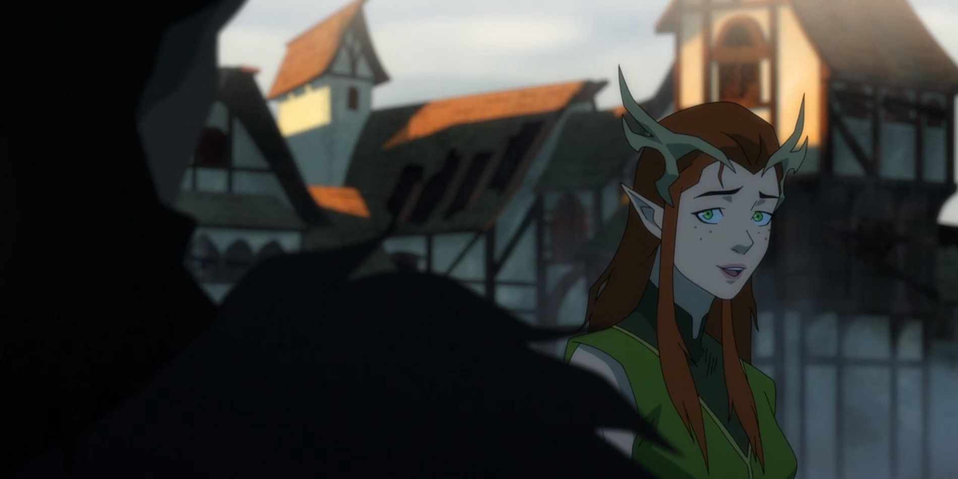Keyleth looking at Vax in Legend of Vox Machina