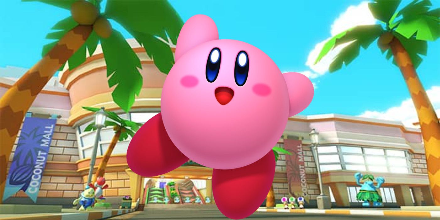 Kirby Mario Kart Coconut Mall
