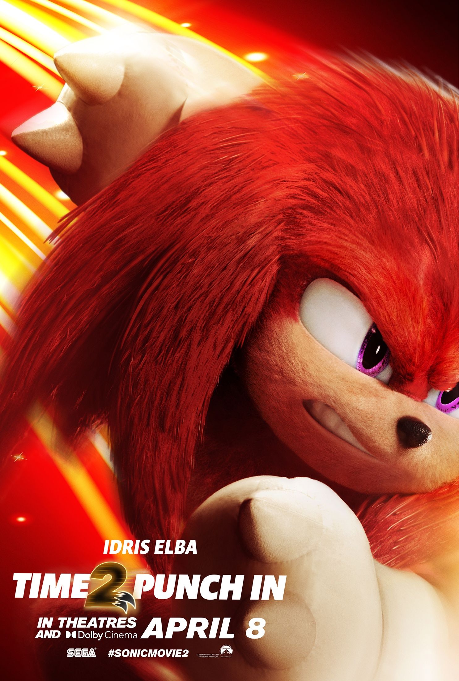 Knuckles the echidna in an action pose