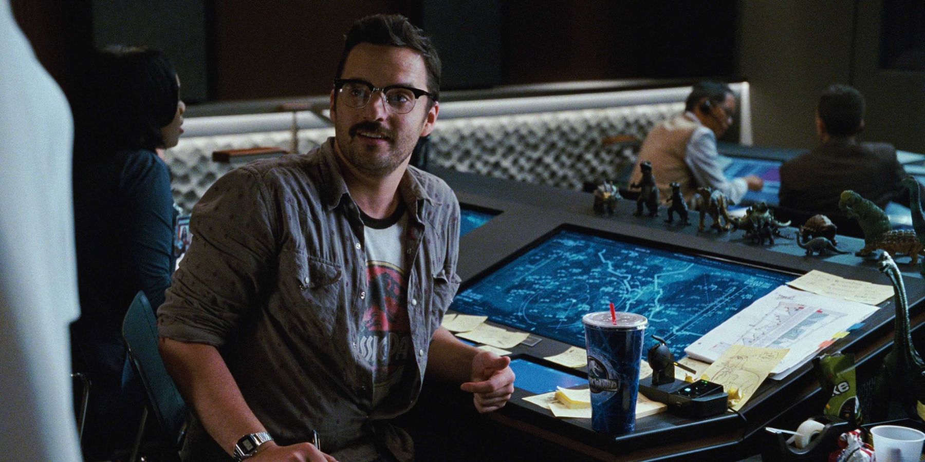 Lowery Cruthers at his work station in Jurassic World