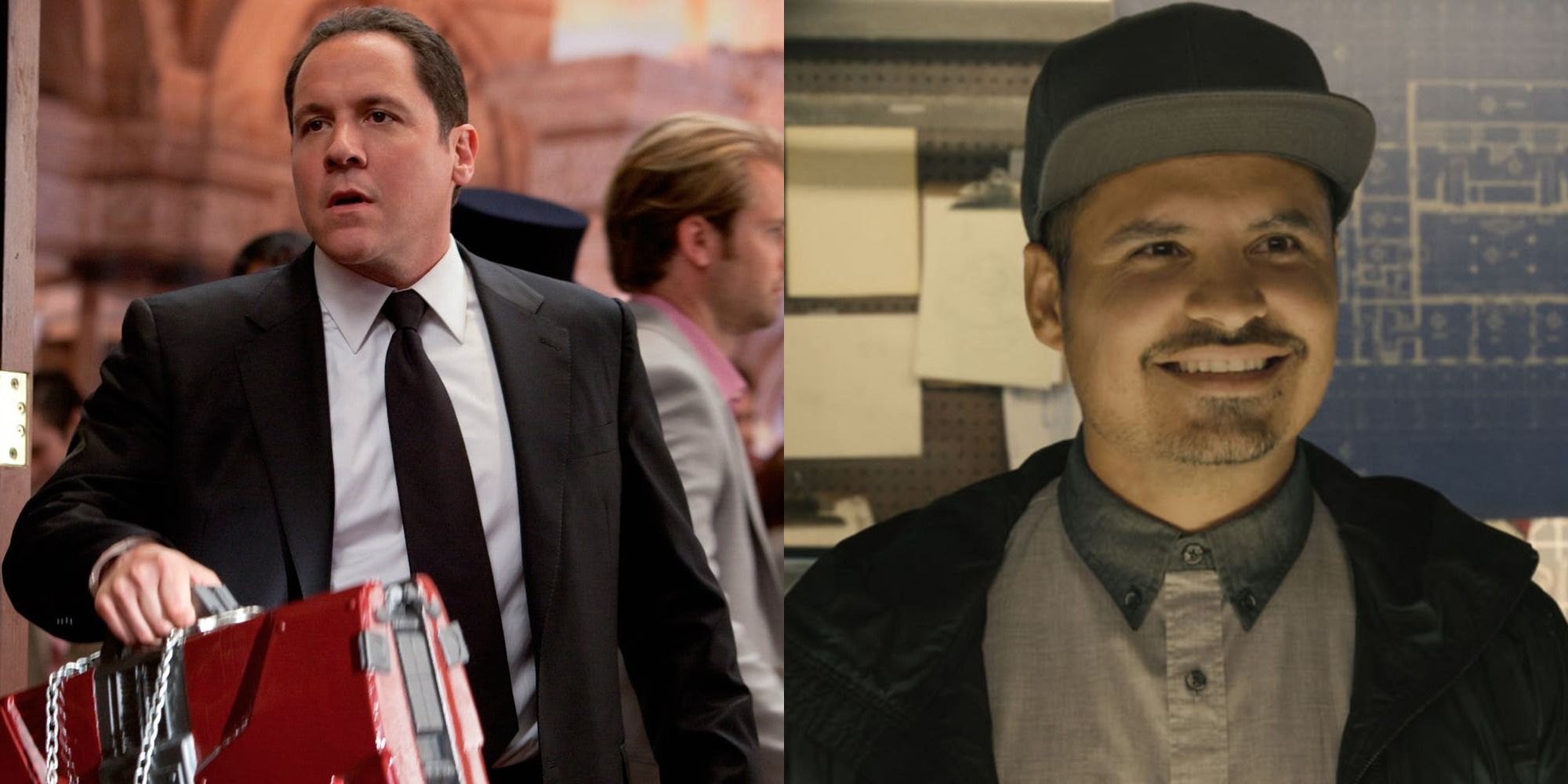 Split image of Happy Hogan in Iron Man 2 and Luis in Ant-Man