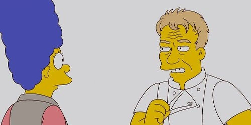 Gordon Ramsay appears in a dream with Marge in The Simpsons.
