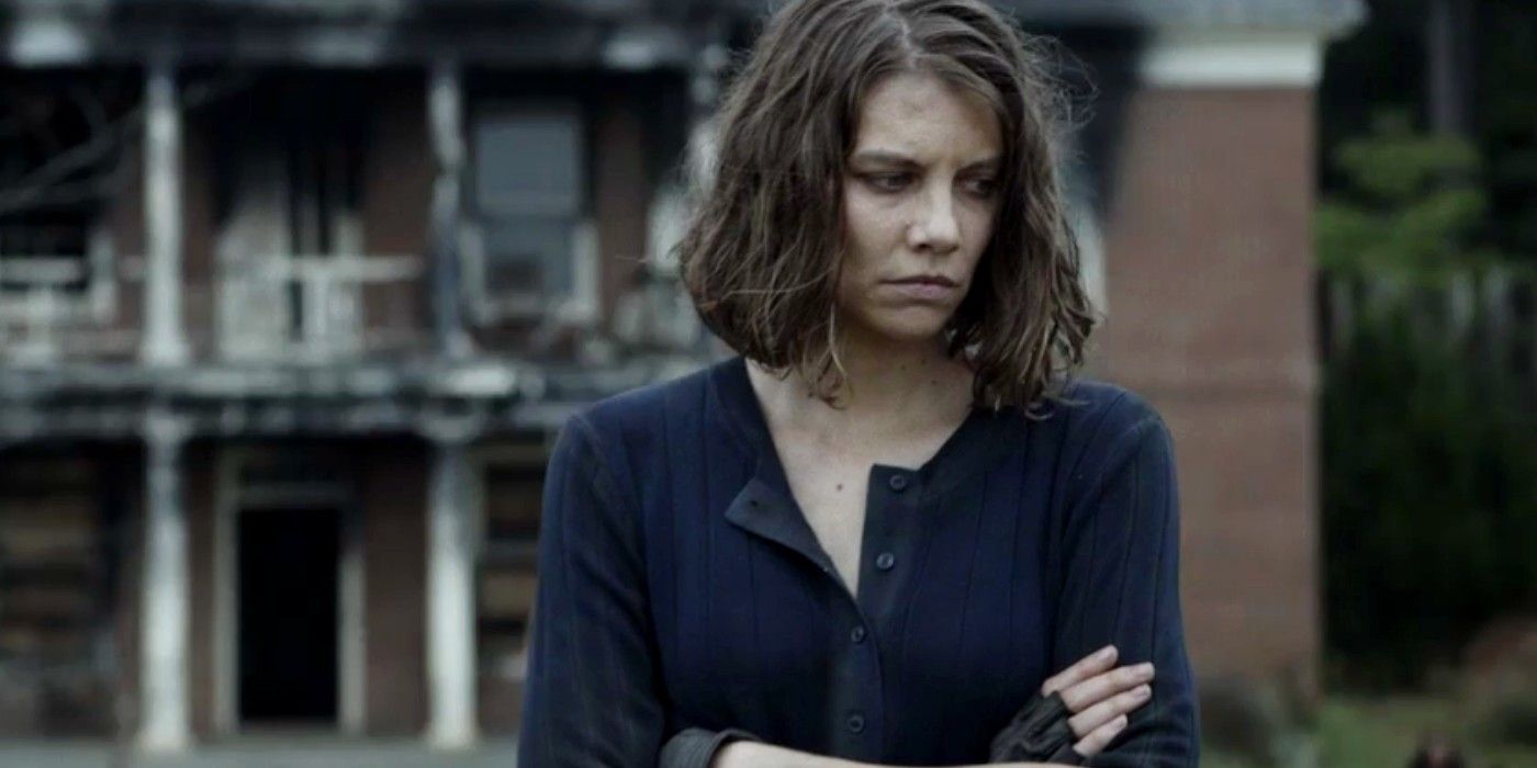 Maggie cruzando os braços em Hilltop na 11ª temporada de The Walking Dead