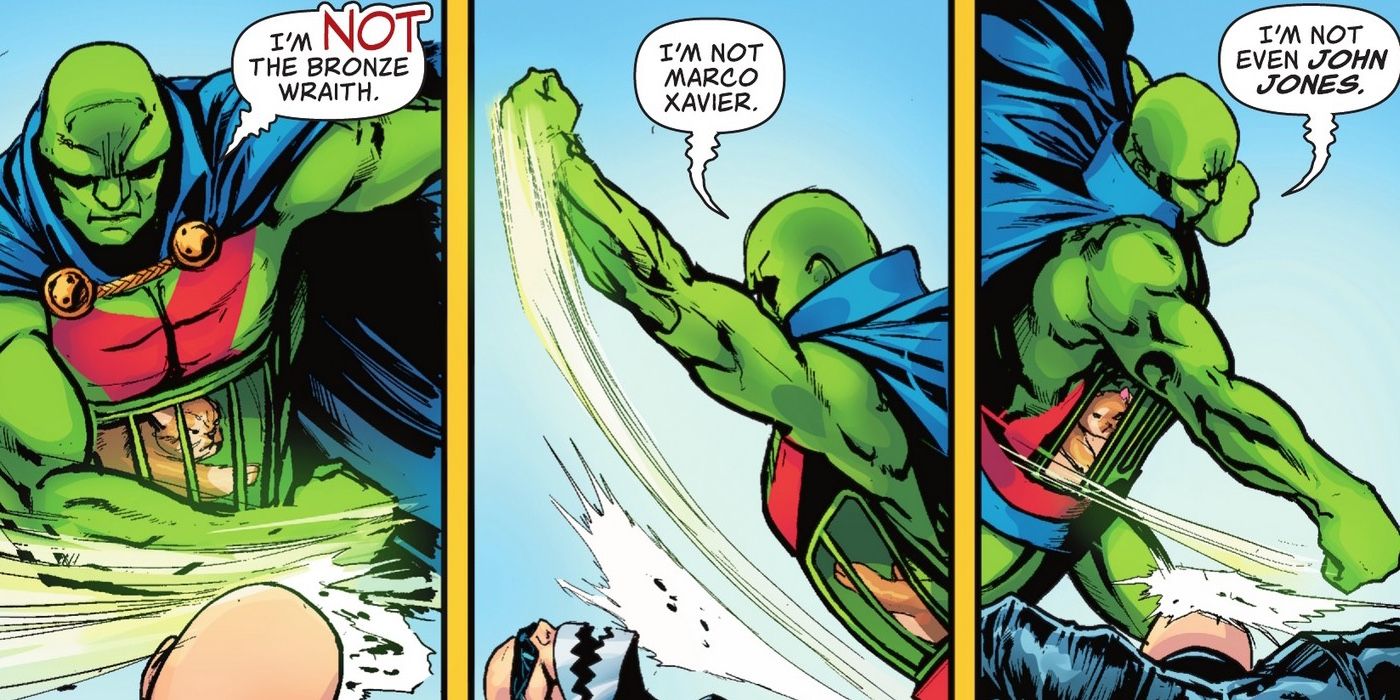 Martian Manhunter fighting Doctor Trapp