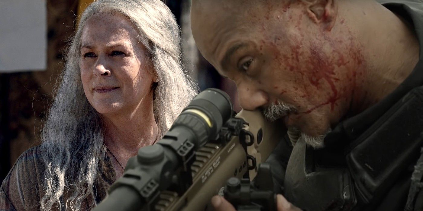 Melissa McBride as Carol and Seth Gilliam as Gabriel in Walking Dead