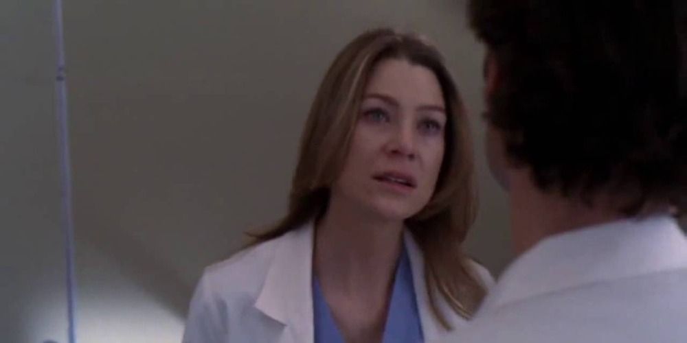Meredith telling Derek off in Grey's Anatomy