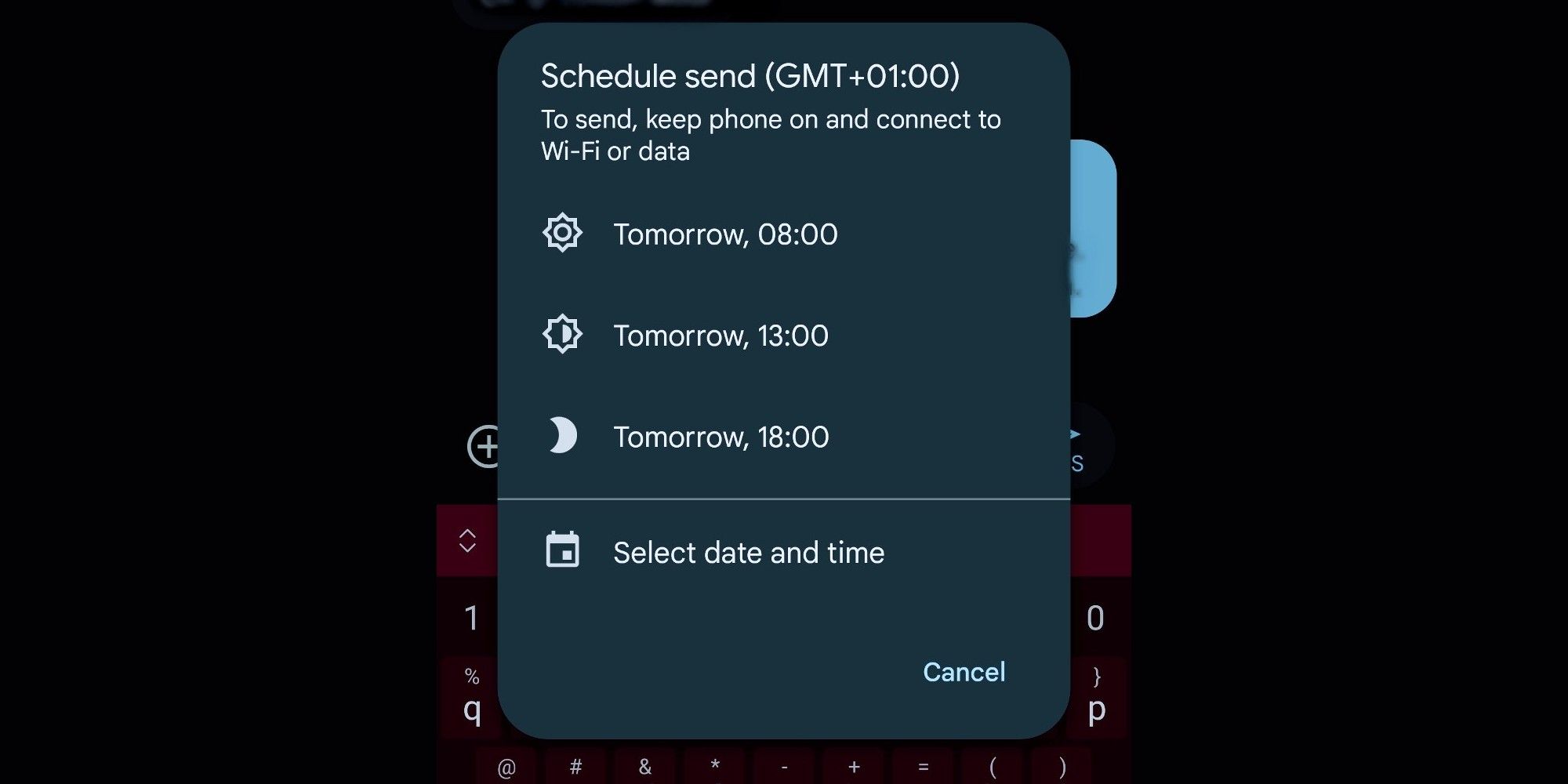 how to schedule a text message on an android phone