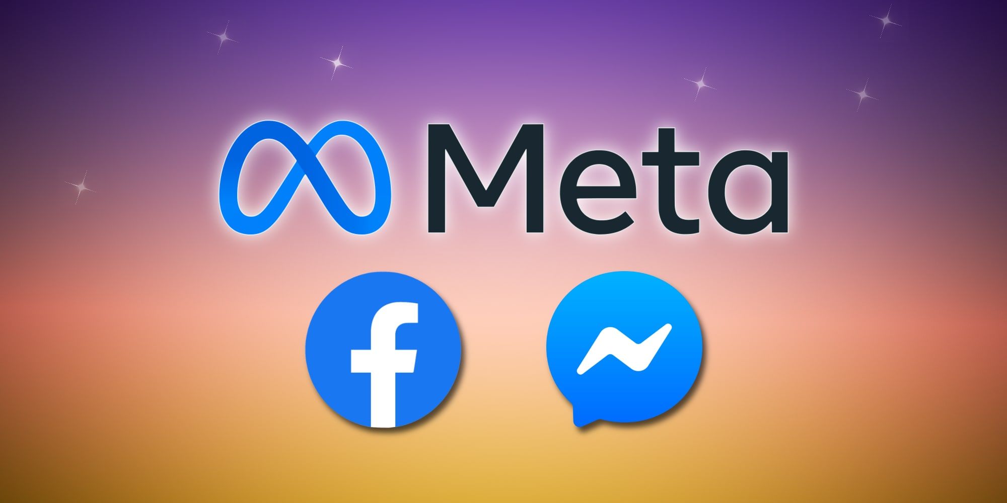 Meta Logo Over Facebook And Messenger Logos
