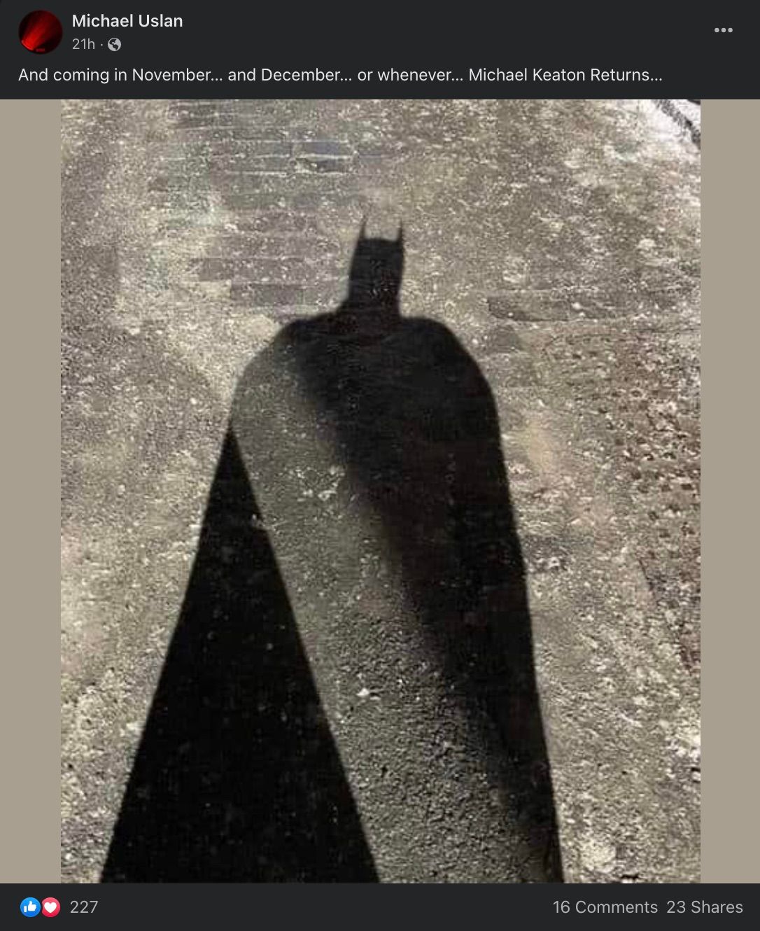 Michael Uslan Michael Keaton Batman Post