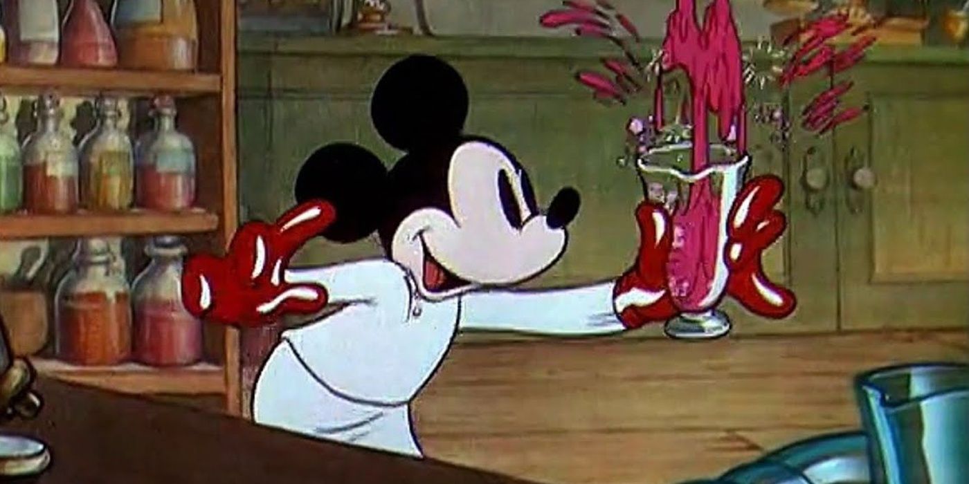 Mickey makes a potion in The Worm Turns