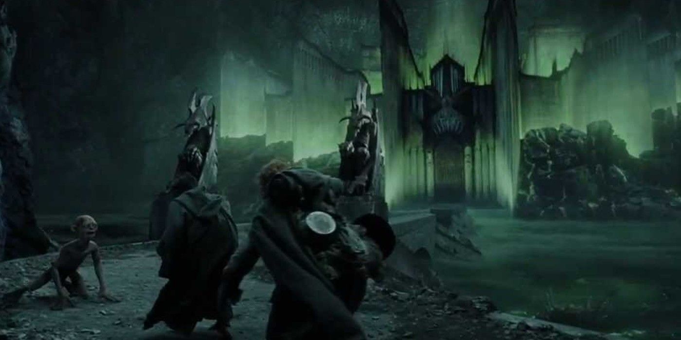 The hobbits move towards Minas Morgul in Lord of the Rings.