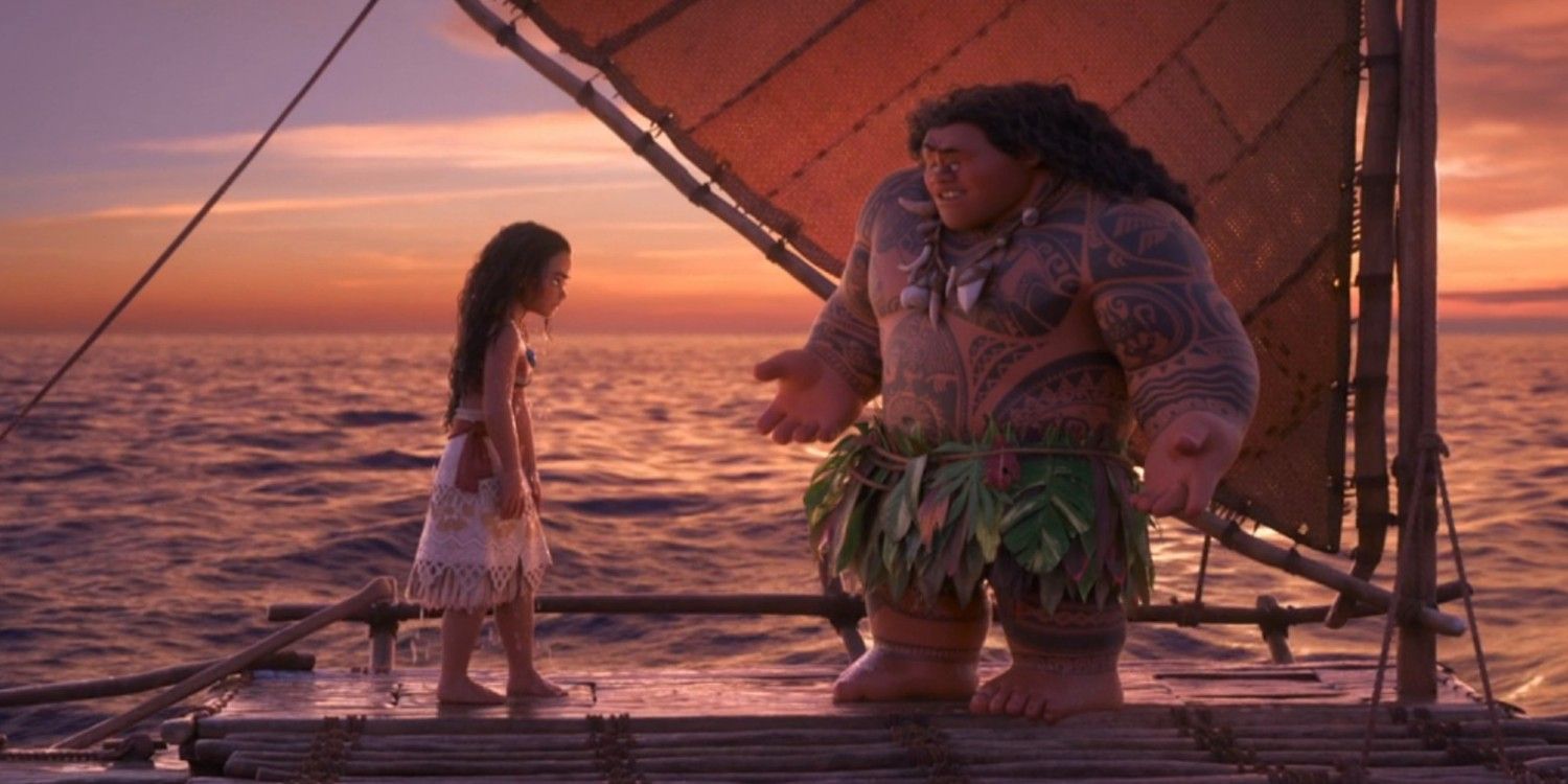Maui says &quot;worth a shot&quot; after throwing Moana off the ship
